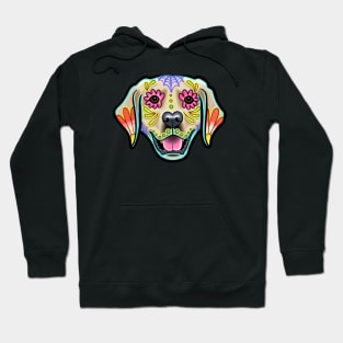 Golden Retriever - Day of the Dead Sugar Skull Dog Hoodie